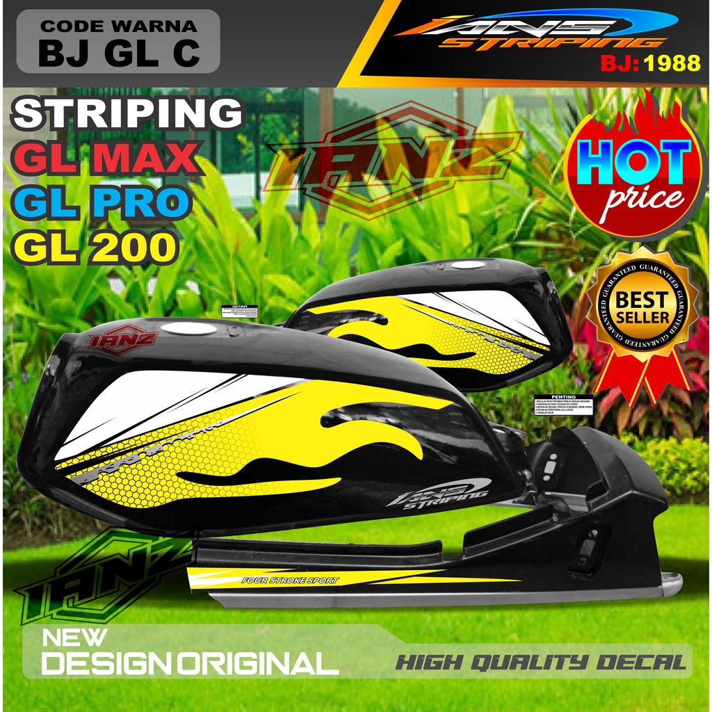 COSTUM STRIPING GL MAX / VARIASI STIKER GL PRO GL 100 / STIKER STRIPING MOTOR GL TERBARU / STIKER MOTOR