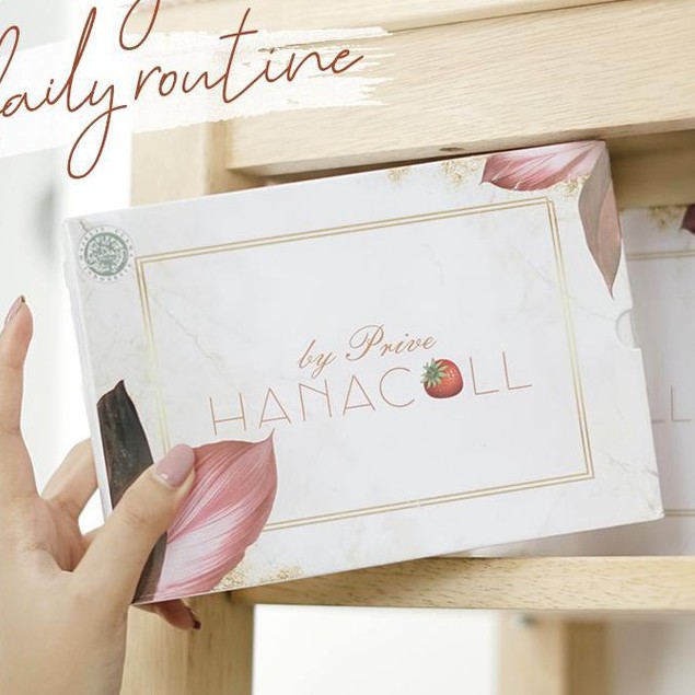 [PROMO TERBATAS ] BPOM HANACOLL Whitening Collagen Powder Drink Strawberry Isi 15 Sachet HALAL MUI