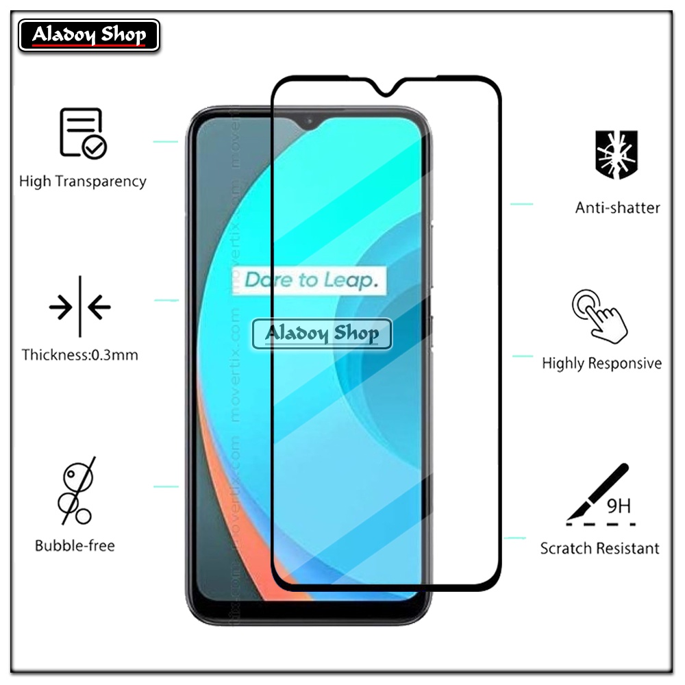 PAKET 3 IN 1 Tempered Glass Layar Realme C11 Free Tempered Glass Camera dan Skin Carbon