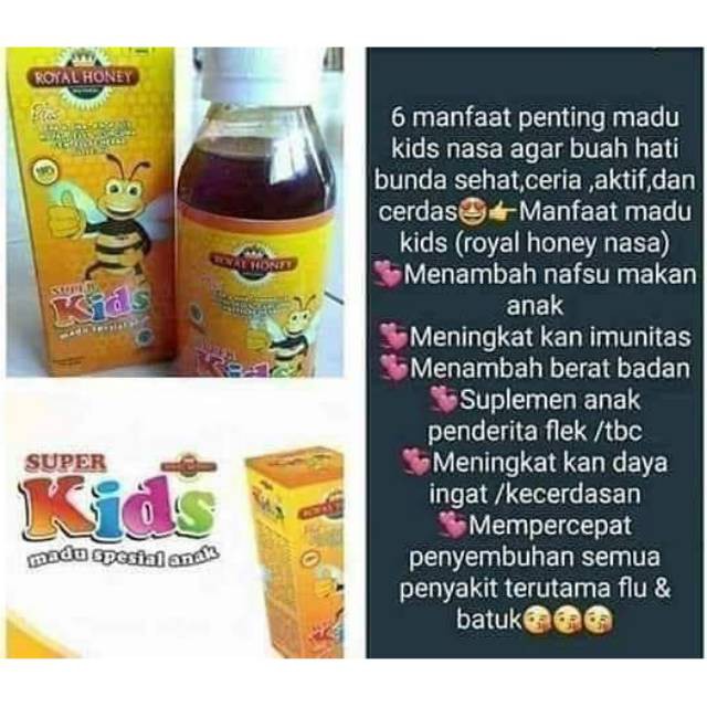 

ORIGINAL Madu Kids Nasa Madu Anak Royal Honey Penambah Nafsu Makan Penggemuk Badan