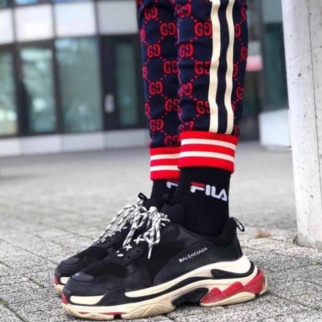 Balenciaga Triple S "Black White Red"
