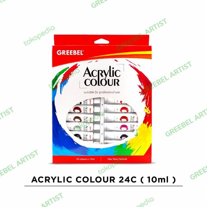 

TERLARIS Greebel Cat Akrilik / Acrylic Colour / Acrylic Paint 24 Pcs/CAT AKRILIK SET/CAT AKRILIK SET 24 WARNA/CAT AKRILIK PASTEL/CAT AIR/CAT AIR LUKIS SET/CAT AIR GIOTTO/KUAS LUKIS 1 SET/KUAS LUKIS KECIL/KUAS LUKIS LENGKAP/KANVAS LUKIS/KANVAS LUKIS