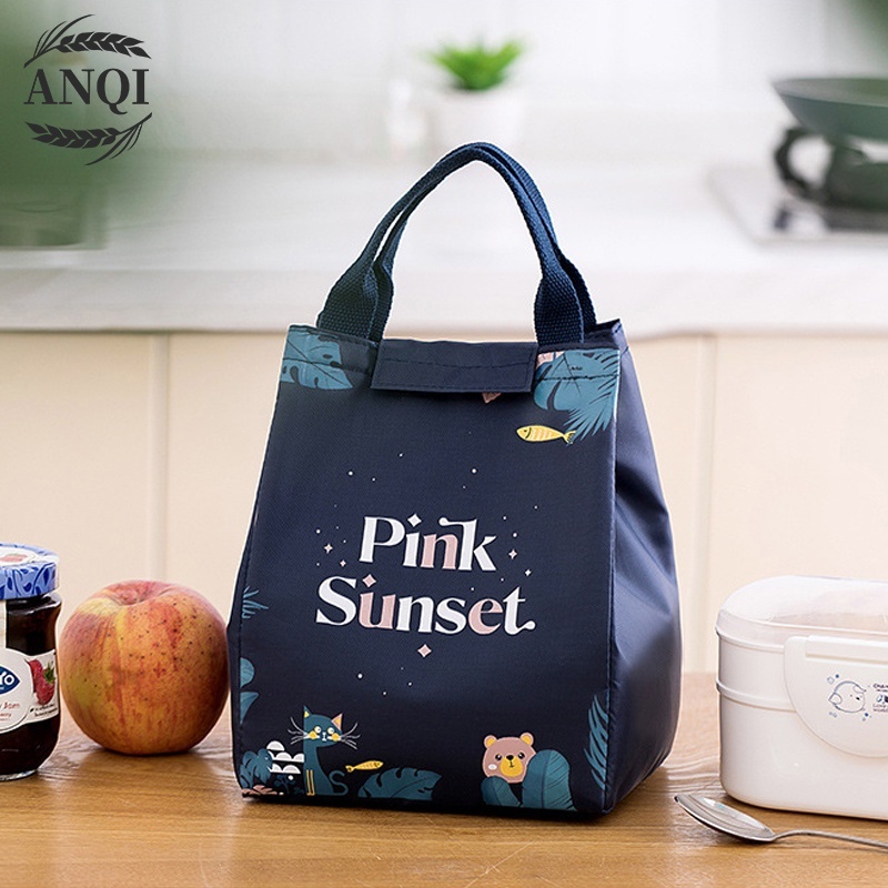 ANQI 1888 COOLER BAG UNICORN PEREKAT VELCRO TAS BEKAL LUNCH BOX BESAR MURAH LUNCH BAG BEKAL SEKOLAH VS-39