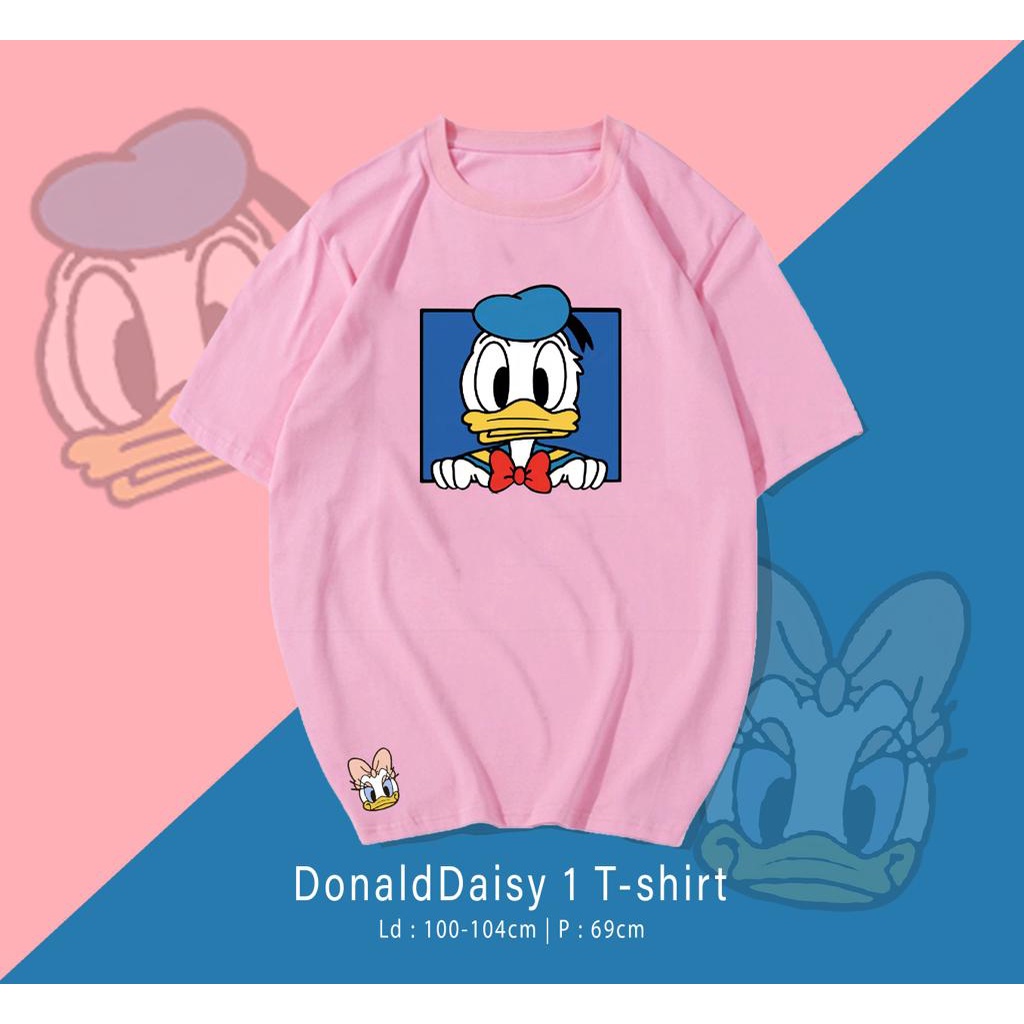 T SHIRT KAOS LUCU DONALD DAISY / KAOS PRIA WANITA / KAOS LENGAN PENDEK / KAOS UK M-XL / KAOS SANTAI