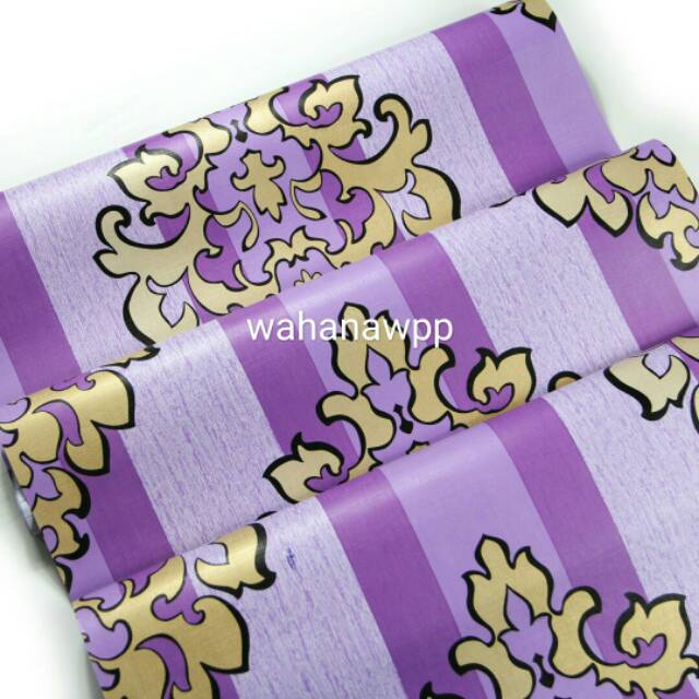 Wallpaper Dinding Batik Garis Ungu