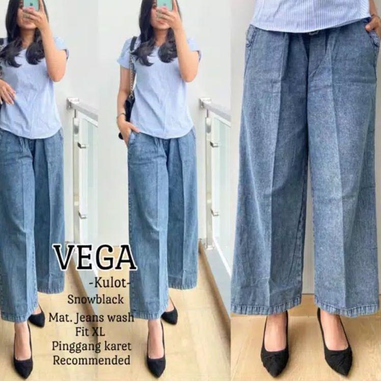 KIRIM HARI INI VEGA KULOT by Gaudy | Kulot Jeans wash (ART. 3294)