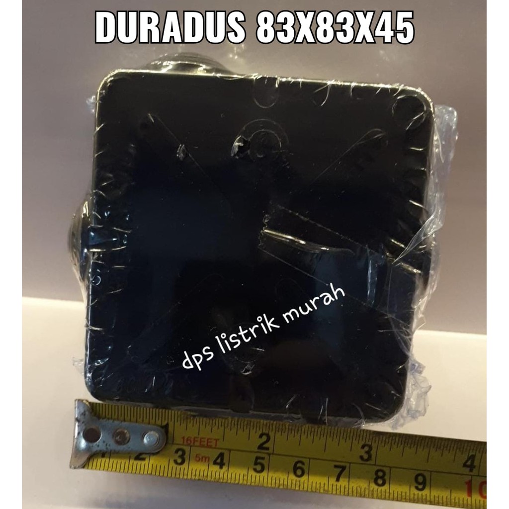 Masko Duradus Hitam 83 x 83 x 45 Terminal Kabel / Pipa Listrik