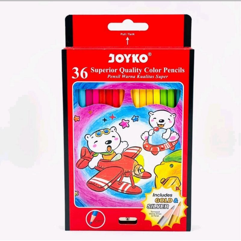 

Pensil Gambar Warna Joyko 36 Warna Color Panjang