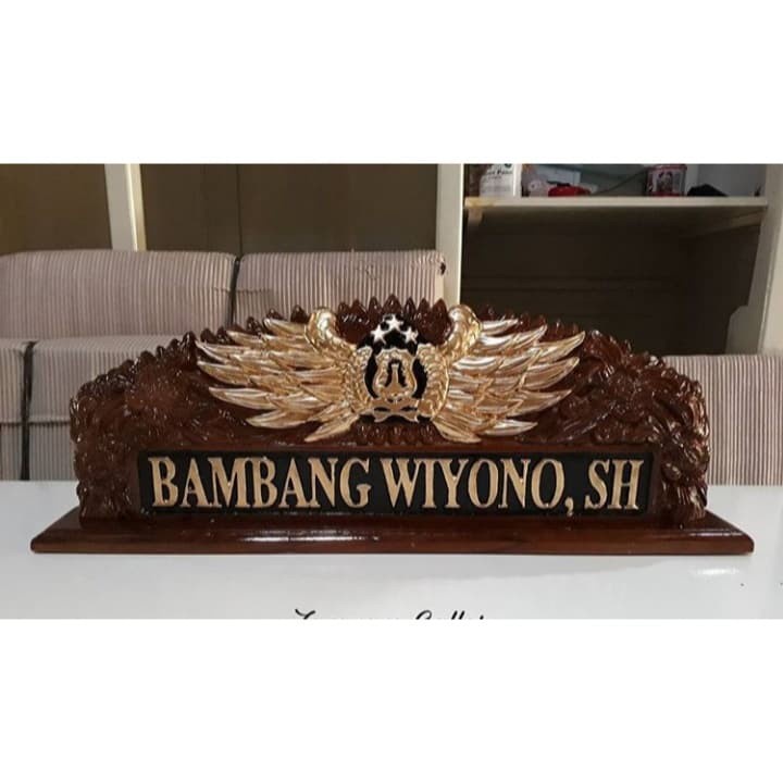 Papan Nama Meja Kantor Kuliah Kejaksaan Kayu Jati Jepara