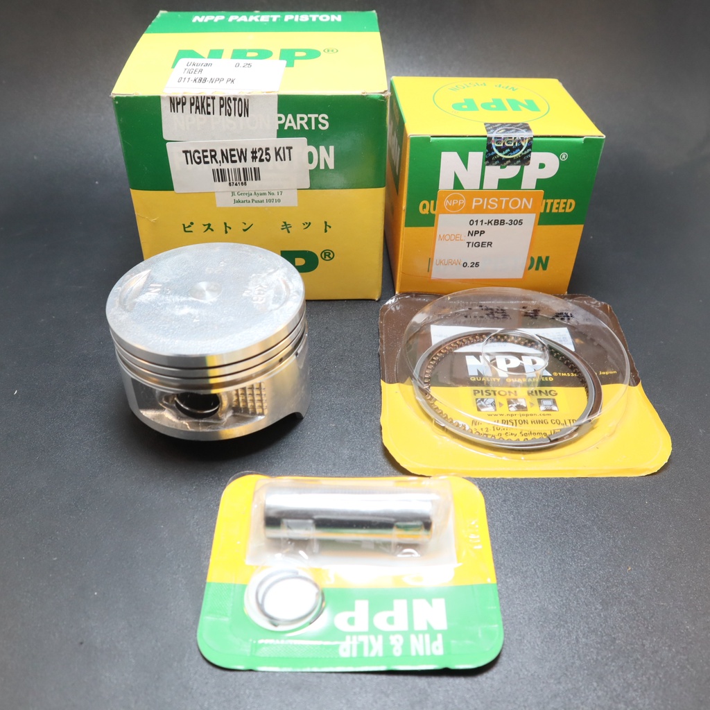 PISTON KIT atau SEHER KIT TIGER,NEW OverSize STD s/d 300 KIT NPP