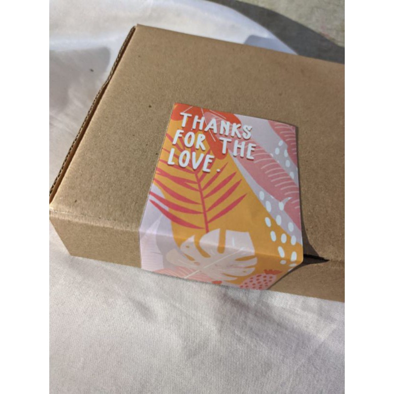 

sticker label gift box hampers aesthetic tropical