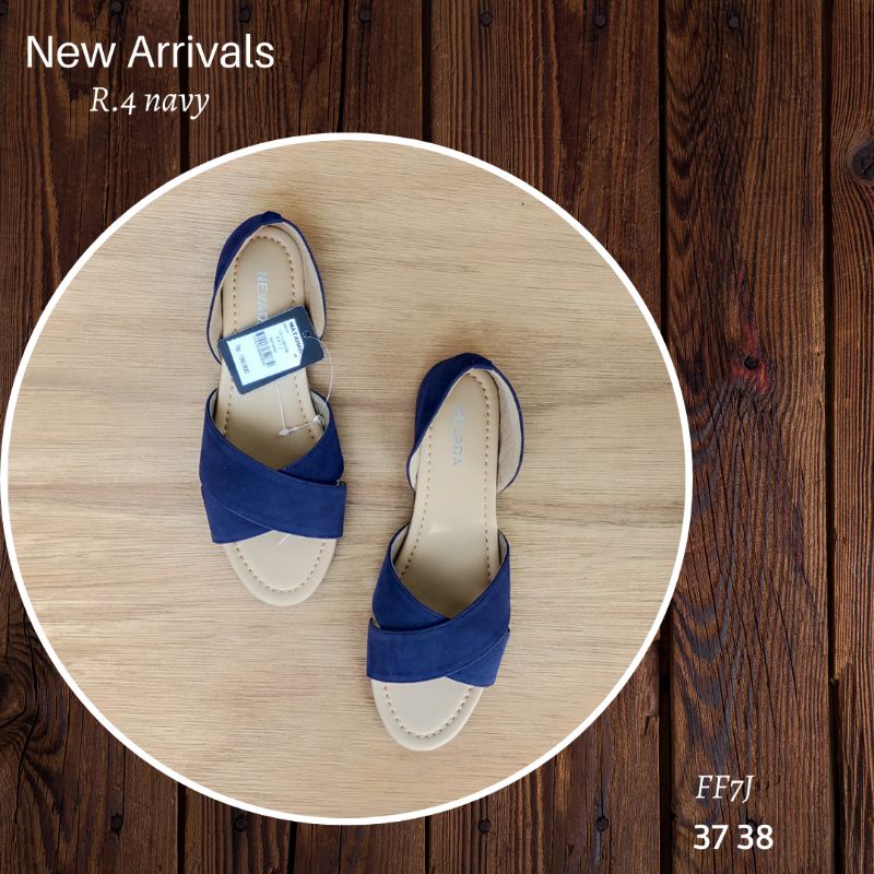 Sepatu Nevada Wanita R.4 Navy FF7J New Cantik