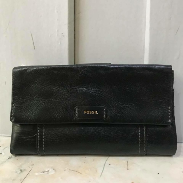 FOSSIL Ellis black wallet dompet original authentic