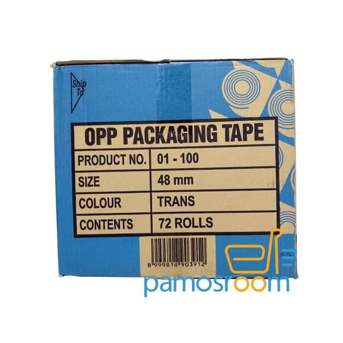 

TO.P - 22.46I - PROMO GILA 100 DUS LAKBAN DAIMARU BENING 90 YARD 2 INCH .1 DUS @72ROLL - PUTIH -