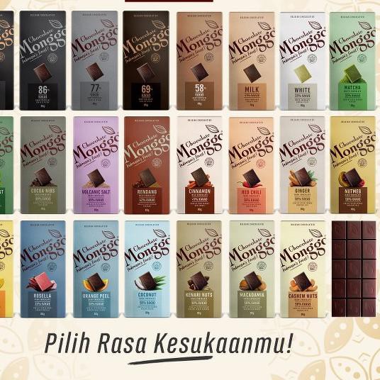 

{Original} Cokelat Monggo 80g Collection | 20 Variants | 100% Cocoa Butter | Dark Chocolate | Coklat
