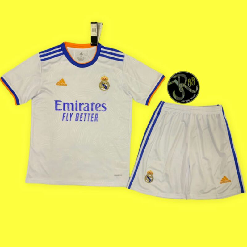 Jersey Bola Setelan Real Madrid Home 2021-2022 Grade Original