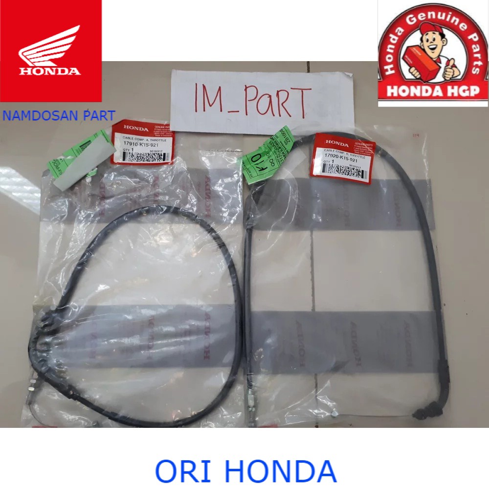 Ahm 17910-K15-921 17920-K15-921 Kabel Gas A Dan B Atas Bawah 1 Set New CB 150 R LED K15G