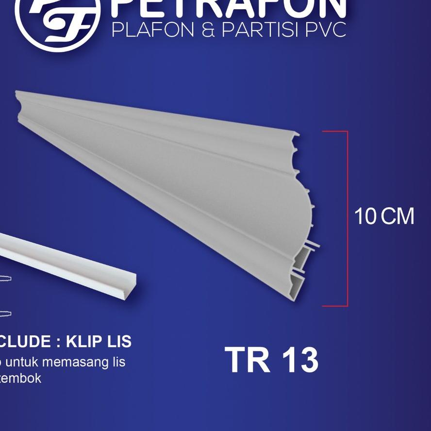 Miliki - LIS PLAFON PVC TR 13 - Profil model gypsum - Polos