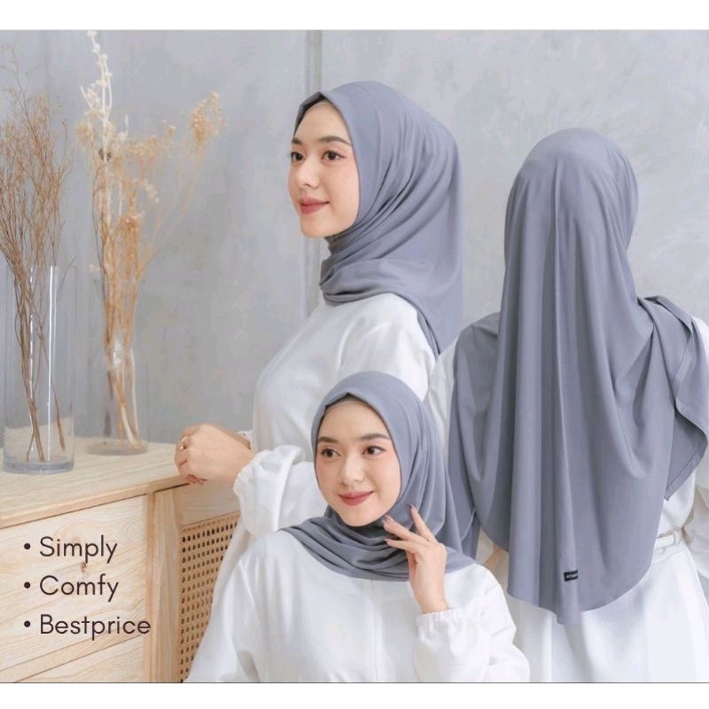 Jilbab Segitiga Instant Jersey | Hijab Segitiga Instan Jersey | Jersey Instan Segitiga Jersey Premium