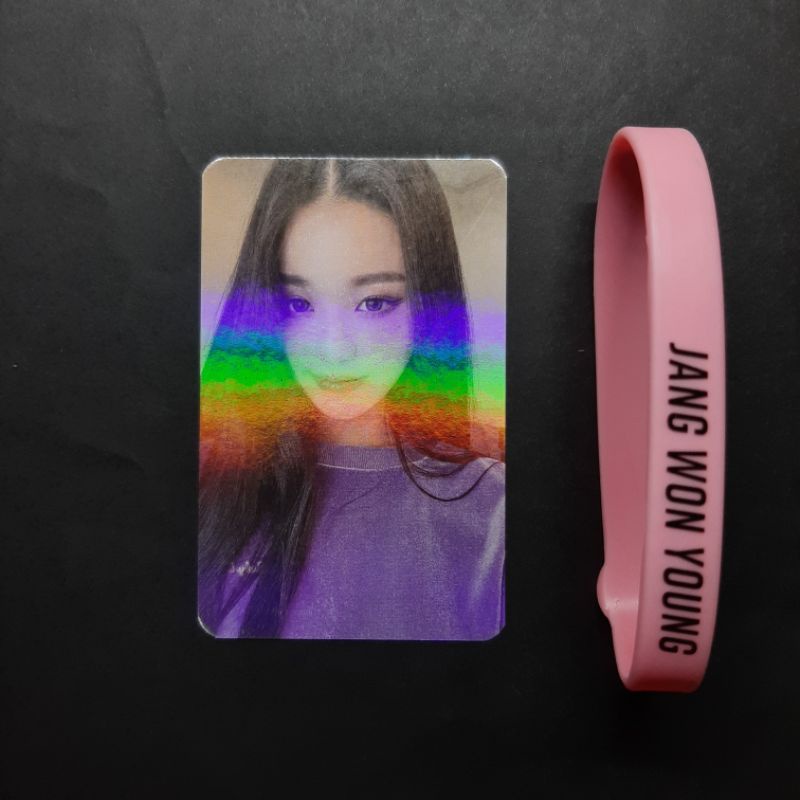 jang wonyoung izone iz*one photocard pc album withdrama holo one reeler rubber band eyes on me