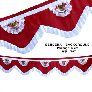 Bendera Background Merah Putih Terbaru Termurah 360cm X 70cm Shopee Indonesia