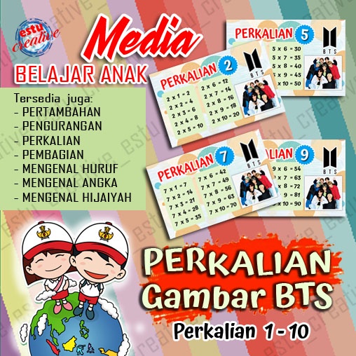 

Kartu Perkalian Gambar BTS - Media Belajar Anak