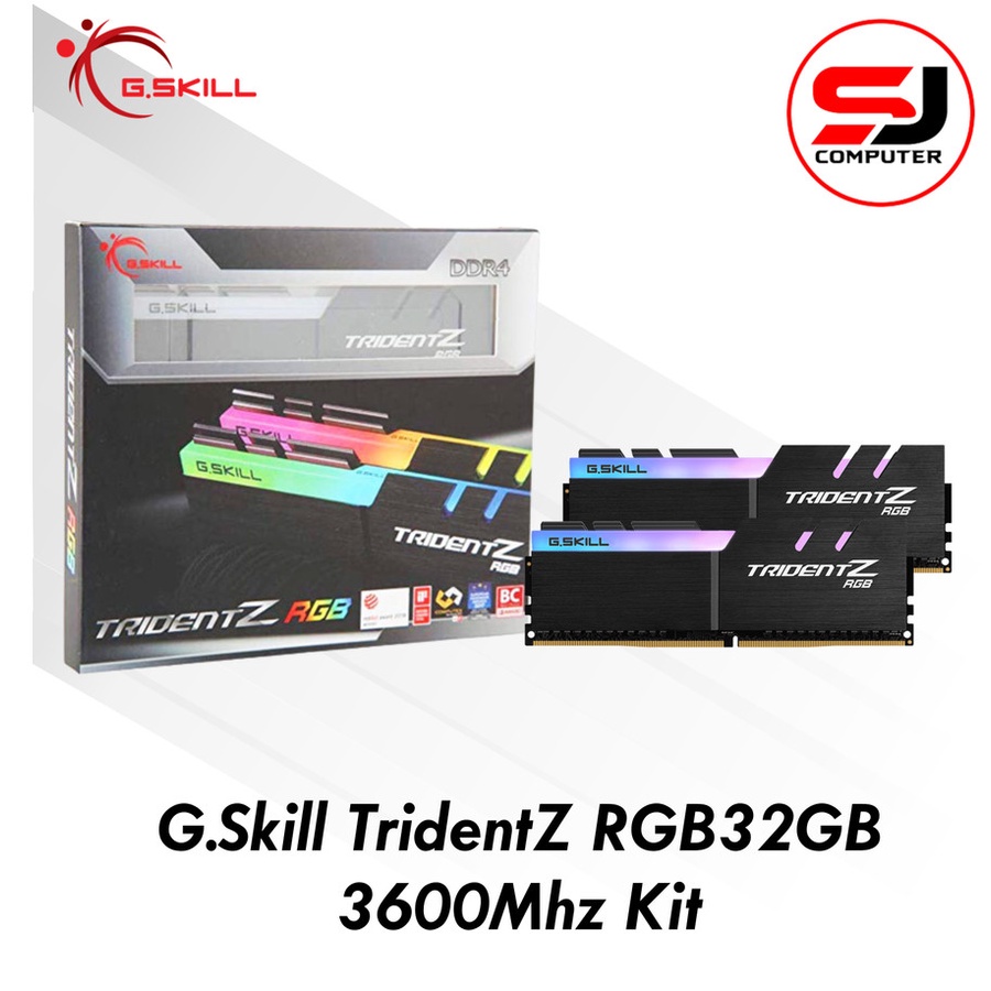 Memory G.Skill Trident Z RGB 32GB Kit (16GBx2) F4-3600C18D-32GTZR