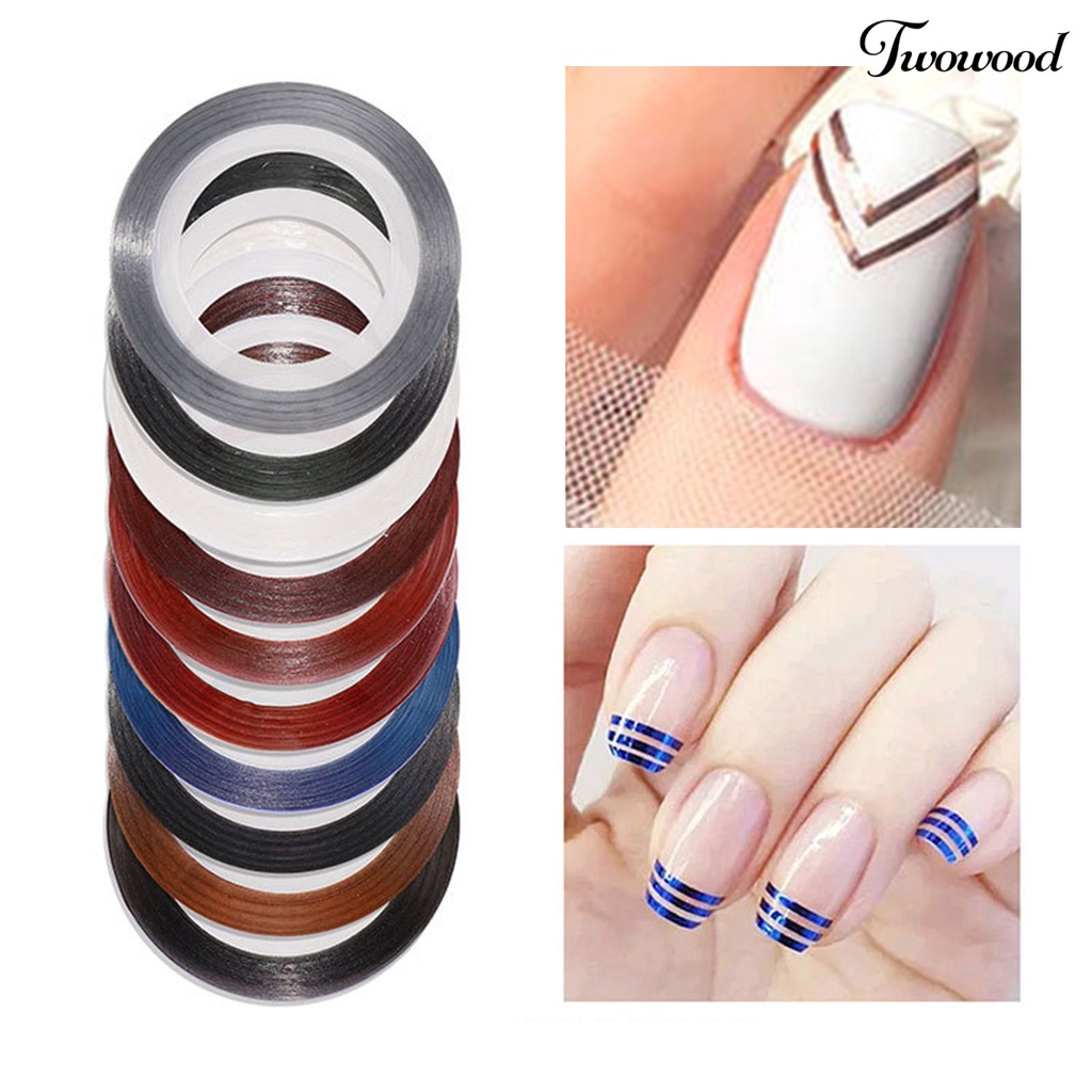 Twowood 1 Set Pen Dotting Nail Art Bulu Lembut Gagang Plastik Mudah Dibawa