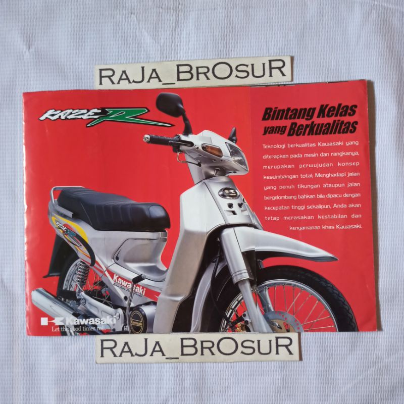 Poster brosur katalog jadul lawas Kawasaki Kaze-VR Kaze-R Kaze-E 2001 gen2