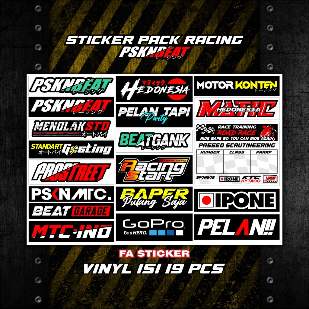 Stiker Racing Pack Sticker Racing Hologram Stiker Sponsor Stiker Helm Stiker Motor Sticker Motor Stiker Cuting Sticker Cutting Satuan Stiker Aesthetic Motor Aksesoris Variasi Motor