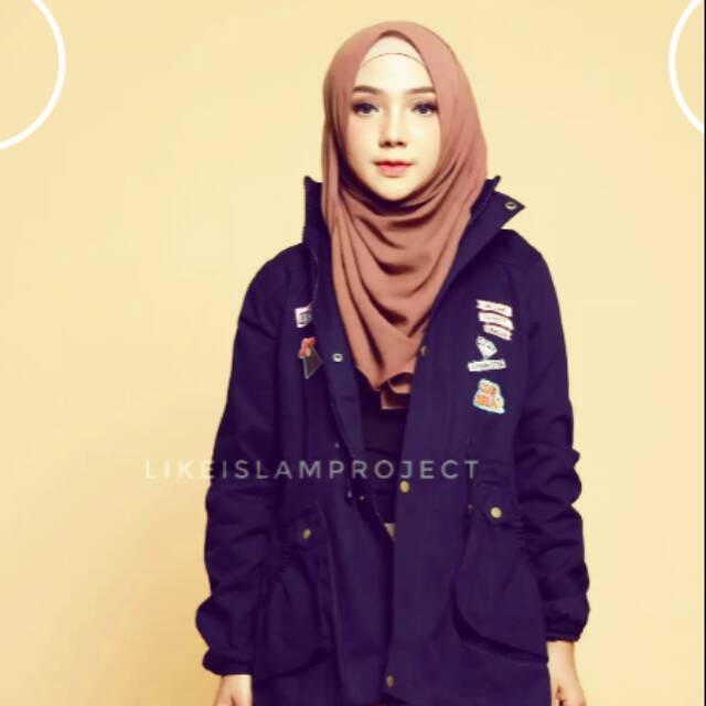 Parka Moslemah Twill Navy Jt. Like Islam Project