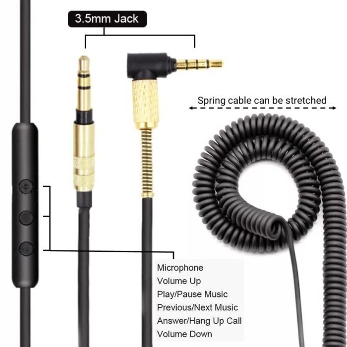 Aux Kabel Audio Jack 3.5mm Microphone Cable Mic