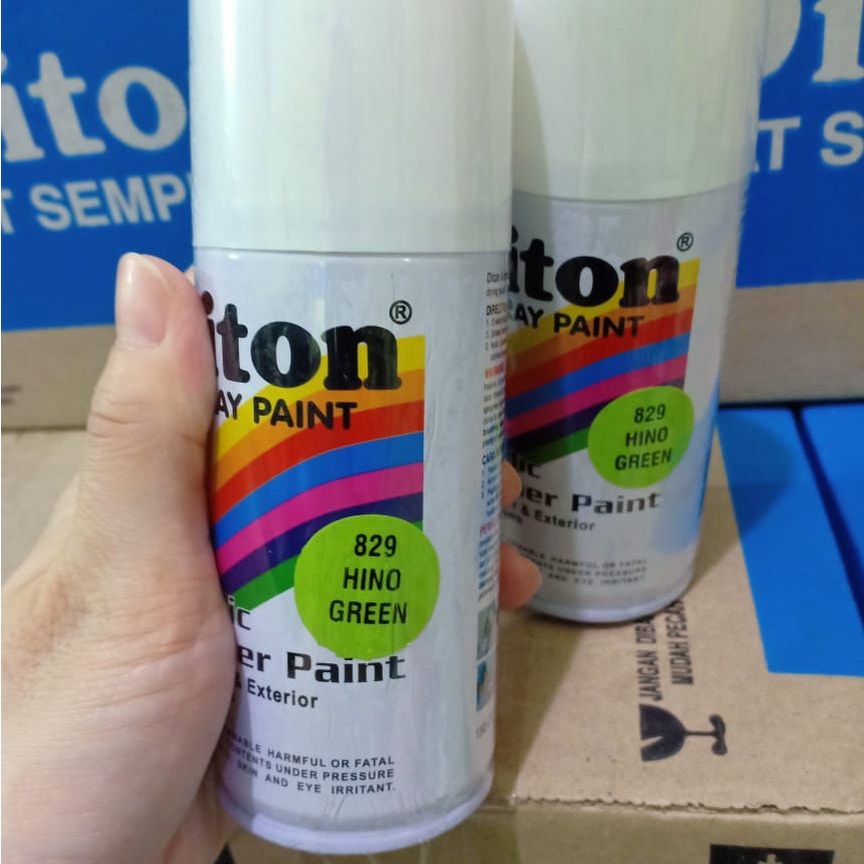 Pilox Cat Semprot DITON Spray Paint Acrylic Lacquer Paint - 829 Hino Green / Hijau Muda (150cc/Kecil)