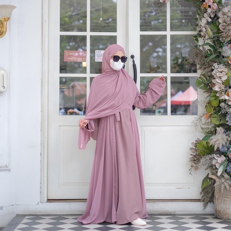 ABAYA OUTER KARDIGAN ABAYA SIZE XS S M | CARDY ABAYA-Rosetaupe