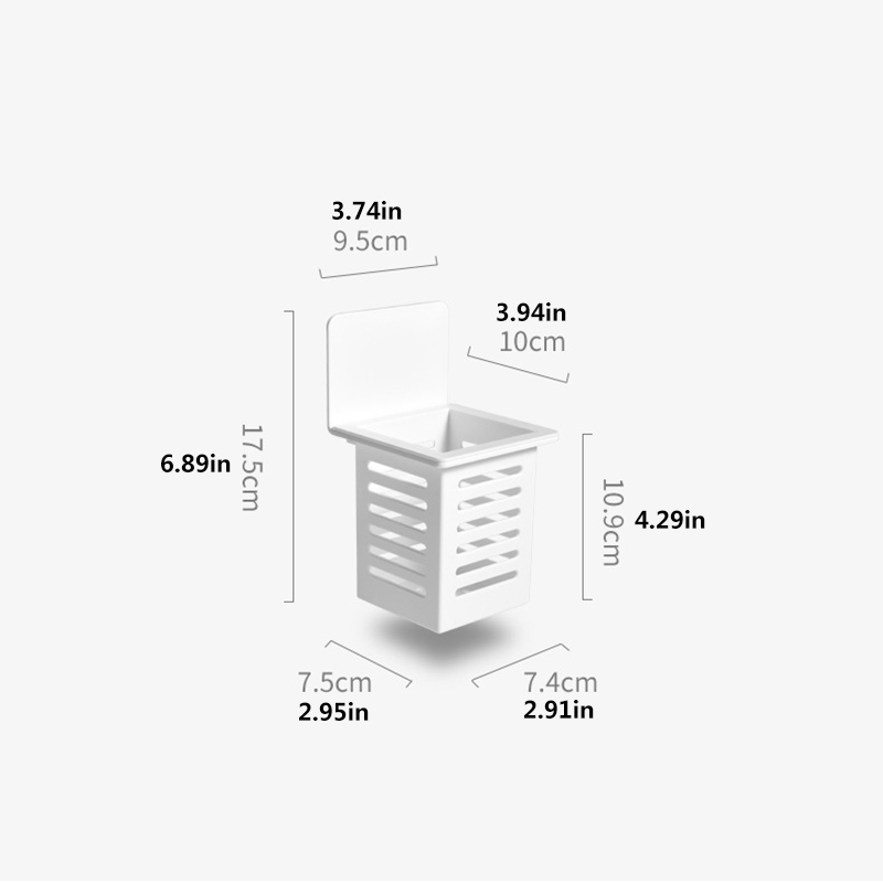 Dilepas Sumpit Kandang Tempel Dinding Hollow Cutlery Drain Holder Peralatan Makan Kotak Penyimpanan Sendok Garpu Pisau Rak Dapur