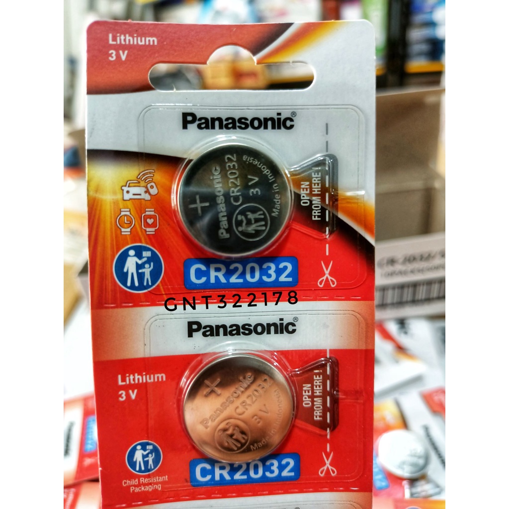 Baterai Cmos Panasonic CR2032 isi 5 pcs 1 lembar Original Battery NEW