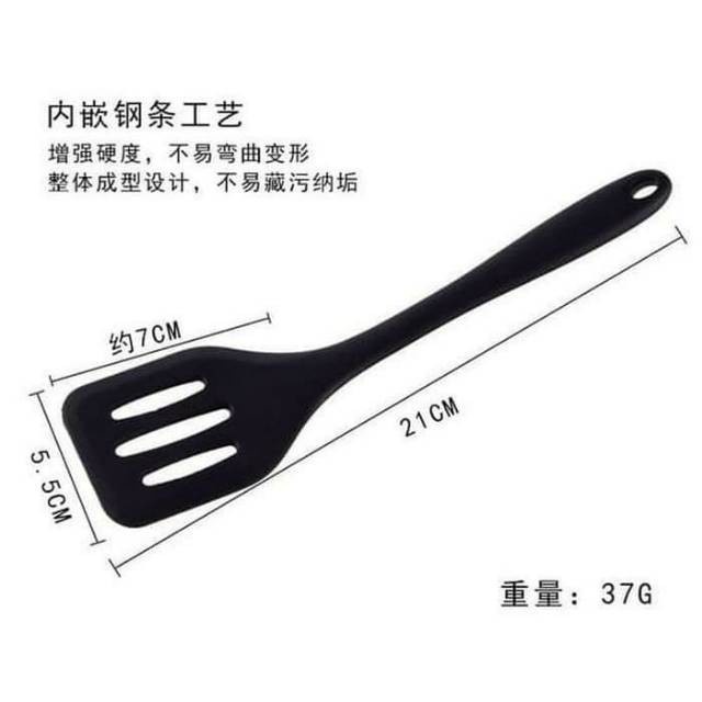 Spatula Silikon sutil Tahan Panas / Lengket Tiris Goreng