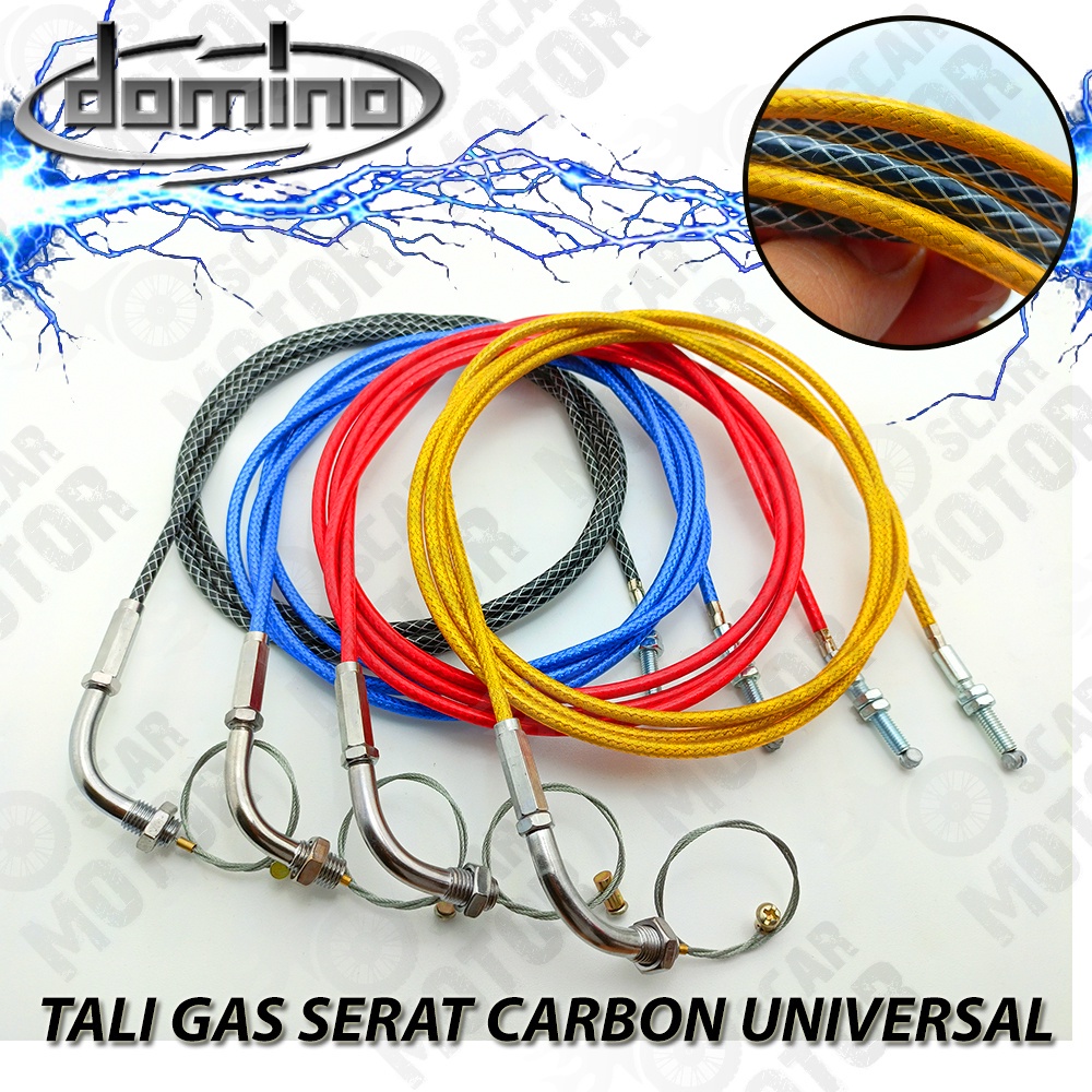 KABEL SELANG REM L GAS SERAT CARBON UNIVERSAL DMN MOTOR NEW TALI GAS motor