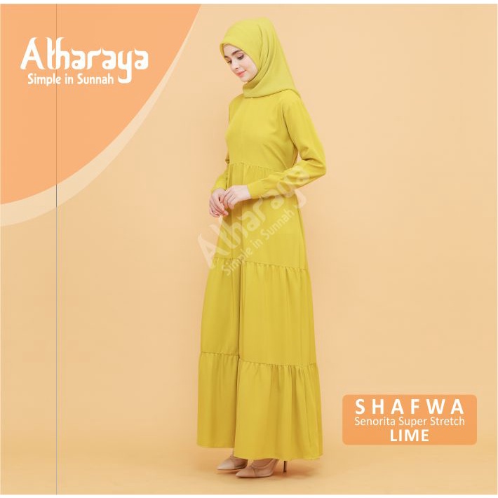 Dress Terbaru SHAFWA Ruffle Gamis Kekinian Gamis Terbaru Premium By Atharaya