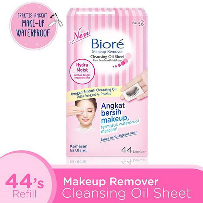 BIORE MAKE UP MAKEUP REMOVER CLEANSING OIL SHEET 10'S 10 LEMBAR
