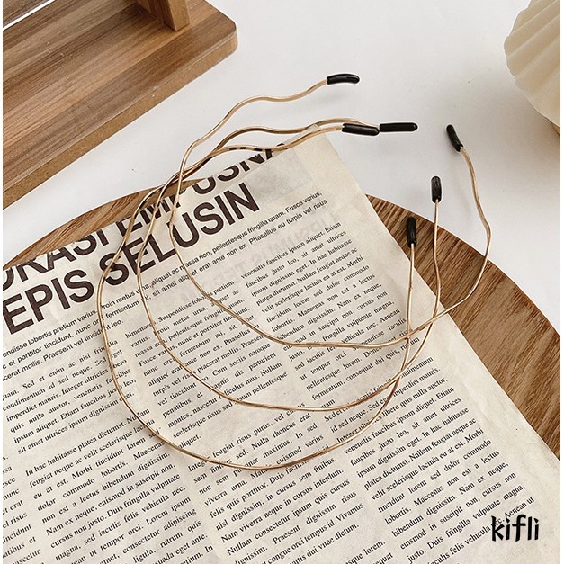 Korea Gaya Ikat Kepala Bergelombang Emas,Aksesoris Fashion