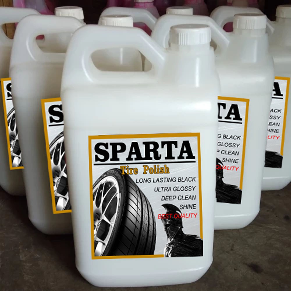 SPARTA Semir Ban 5 liter / Jerigen 5 Liter / Pengkilap Ban / Penghitam Ban Mobil Motor + BONUS