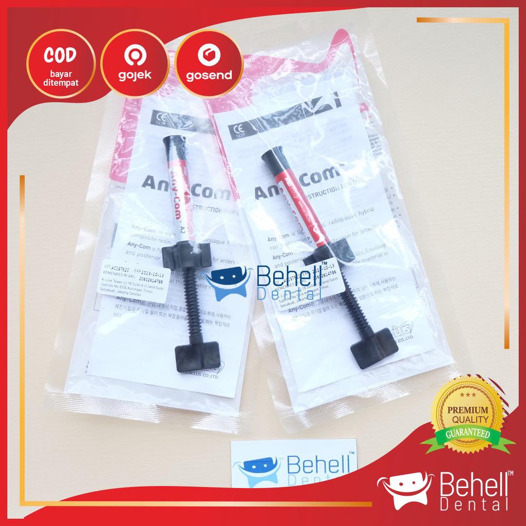 Behelldental / Komposit any-com / anycom composite A1 A2 A3 A3,5 WT bahan tambal gigi veneer nanofil