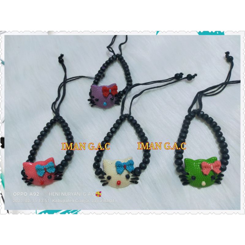 Gelang tangan anak mote,gelang tangan anak kepala hello kitty,aksesoris gelang