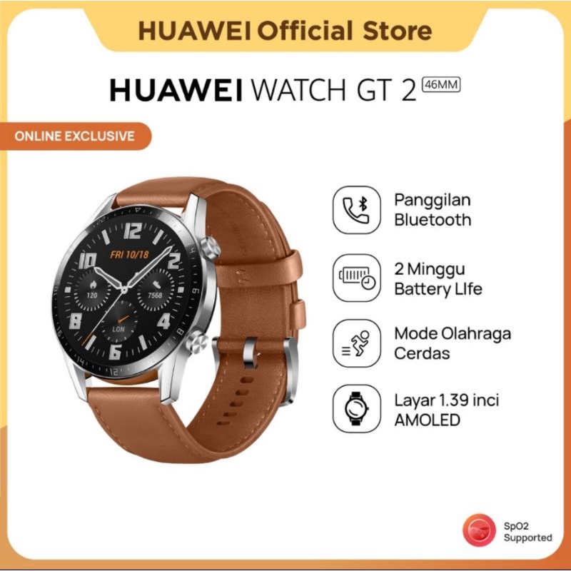 [COD] HUAWEI Watch GT 2 Classic Brown 46 mm
