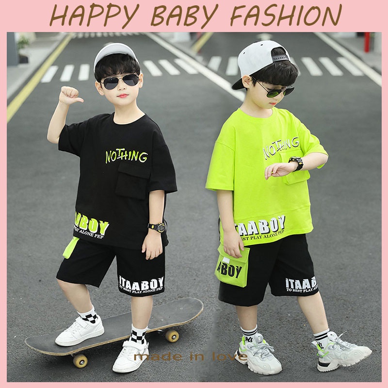 【Happy Baby】5-15Tahun Setelan Anak Laki Style Santai Dan Elegant  DT-13