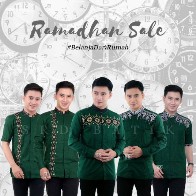 Baju koko bordil hijau botol