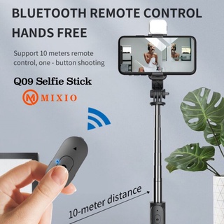 MIXIO - Q09 Alumunium Alloy Selfie Stick with LED Light for Phone