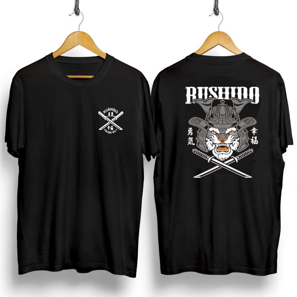 Shalch Trendy / Kaos Pendek Pria Motif samurai Rushido Katana Uk L - XL / Pakaian Pria