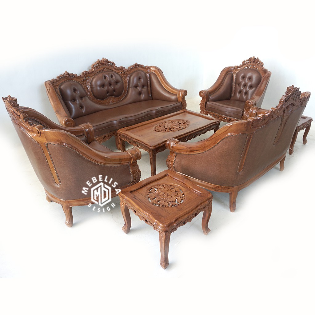 Sofa Ruang Tamu Set, Sofa Kursi Meja Tamu Set, Sofa Kursi Meja Tamu Jati Jepara
